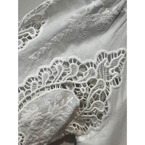 Velvet by Graham & Spencer Dress Women’s Small Carol Eyelet Embroidered Voille - Picture 4 of 9